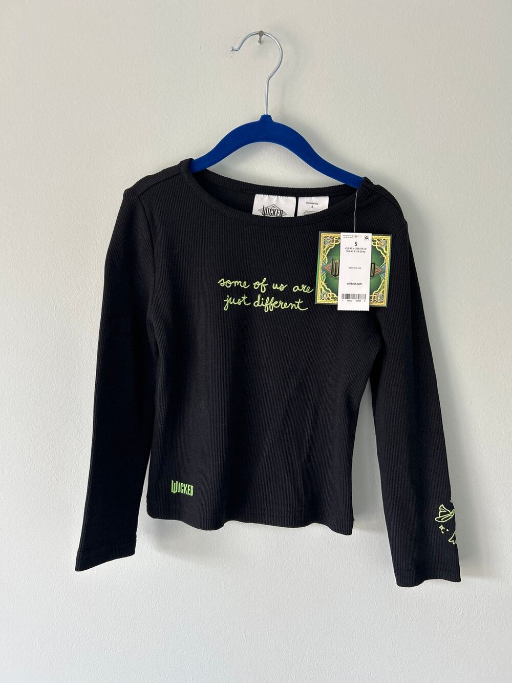 NWT Osh Kosh Wicked Black We are All A Little Different Long Sleeve Top 5